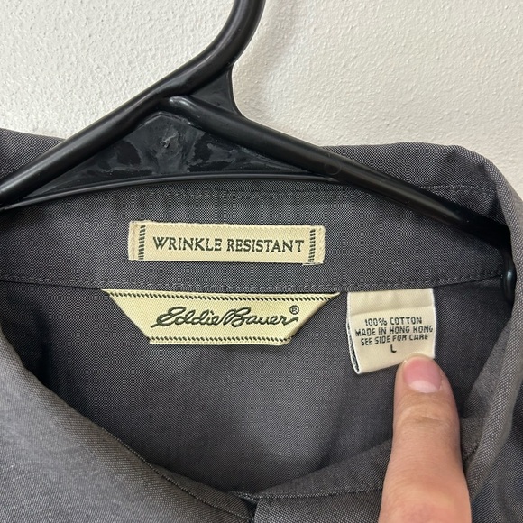 Eddie Bauer Gray Casual Button Down Shirt - Picture 3 of 3